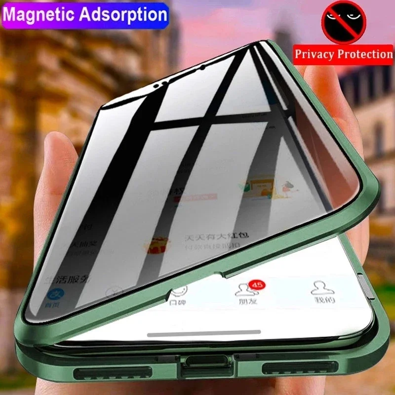 Anti Spy Privacy Glass Case - Full Lens Protection Phone Case For
