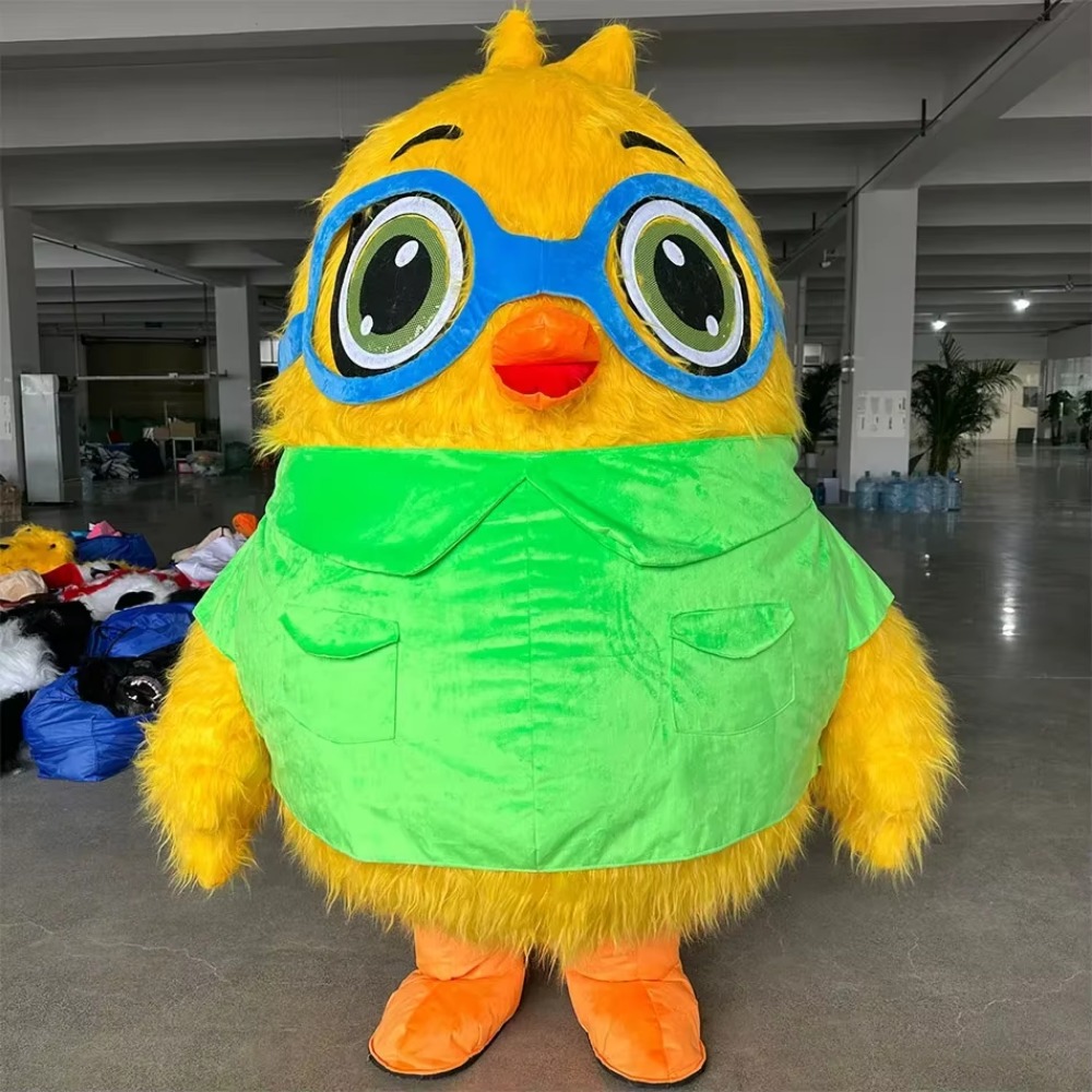 Chargers - Inflatable Bird with Glasses Mascot Costume
