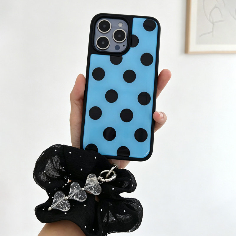 Blue Black Polka Dot Phone Cas - огляд і ціна Clear Shockproof Bumper Case