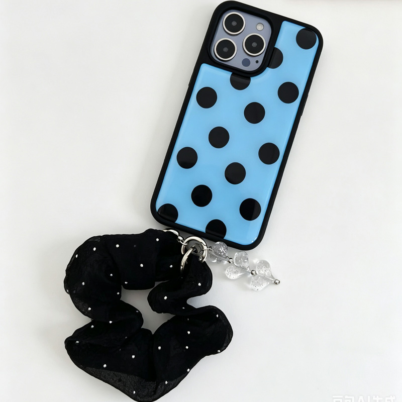 Blue Black Polka Dot Phone Cas - огляд і ціна Clear Shockproof Bumper Case