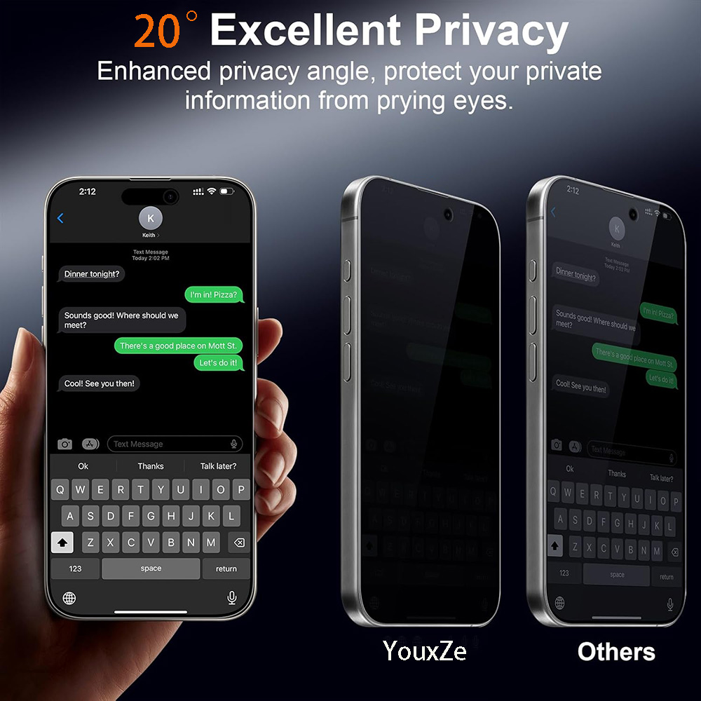 4Pcs Anti Spy Tempered Glass F - огляд і ціна Anti Spy Privacy Glass Case