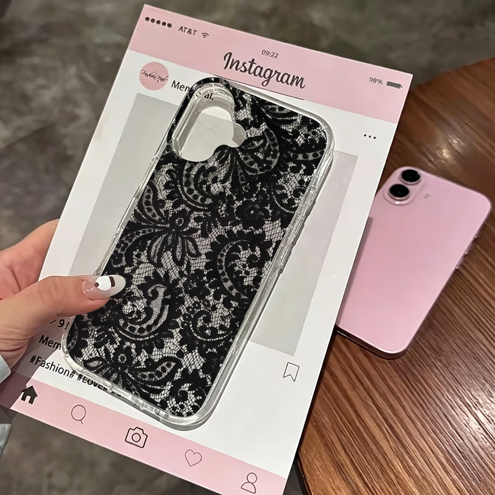 Lace Flowers INS Clear Phone C - огляд і ціна Clear Shockproof Bumper Case