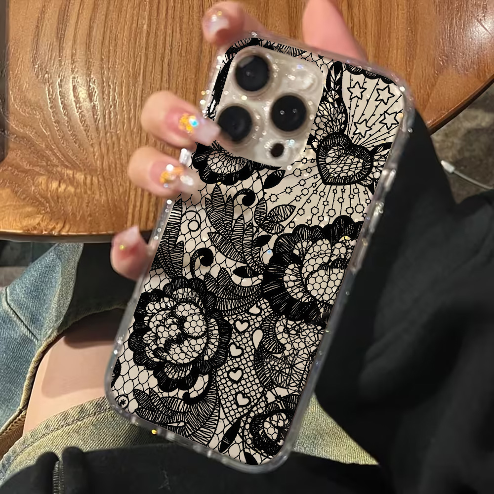 Lace Flowers INS Clear Phone C - огляд і ціна Clear Shockproof Bumper Case