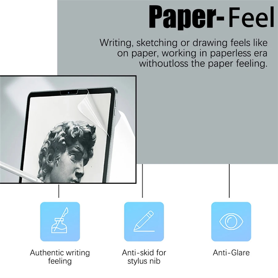 3Pcs Paper Feel Like Screen Pr - огляд і ціна Matte Anti Glare Screen Protector